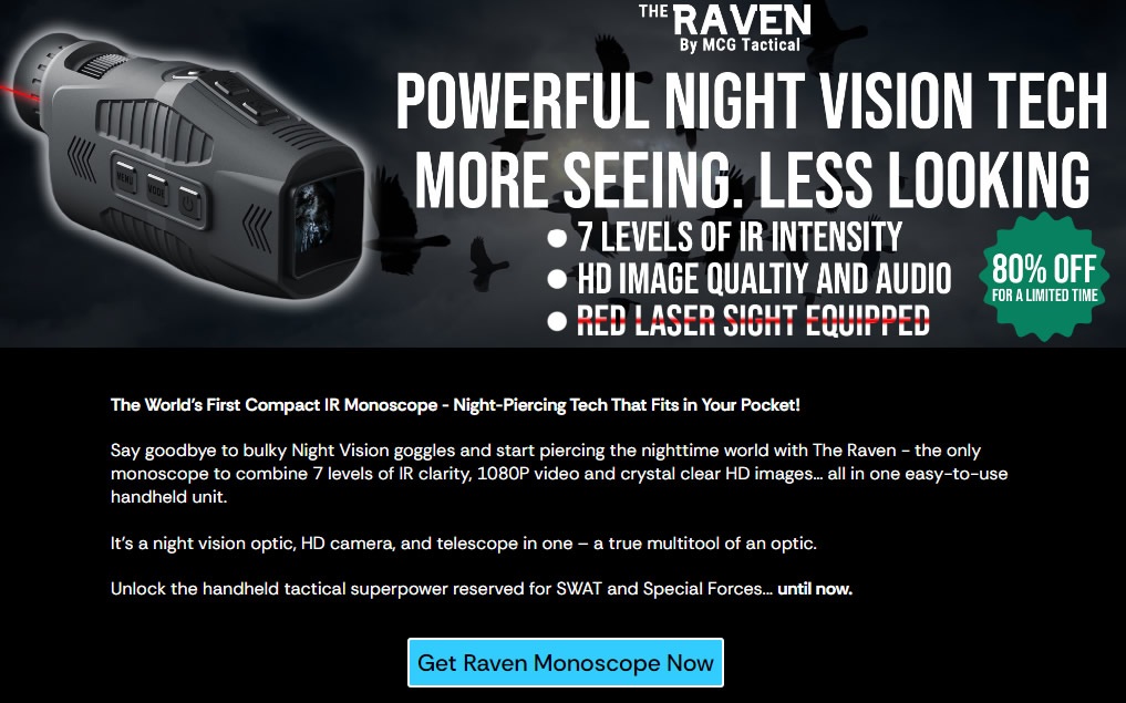 Raven IR Monoscope Reviews: Mcg Tactical Night Vision Binoculars for Anglers